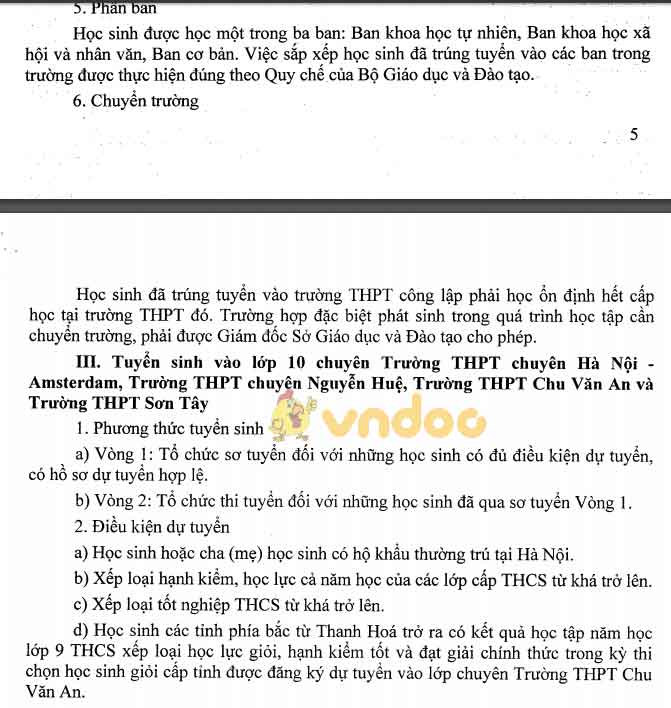 Phương án tuyển sinh vào lớp 10 tại Hà Nội năm học 2019 - 2020