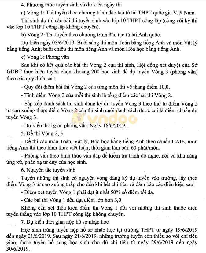 Phương án tuyển sinh vào lớp 10 tại Hà Nội năm học 2019 - 2020