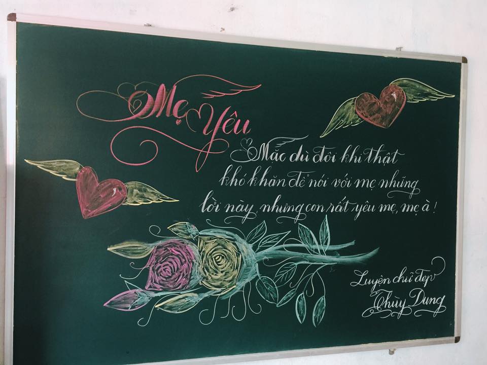 Cách viết chữ đẹp trên bảng và trình bày bảng đẹp