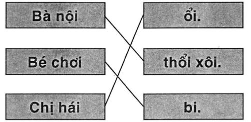 Giải vở bài tập Tiếng Việt 1 bài 33: ôi ơi