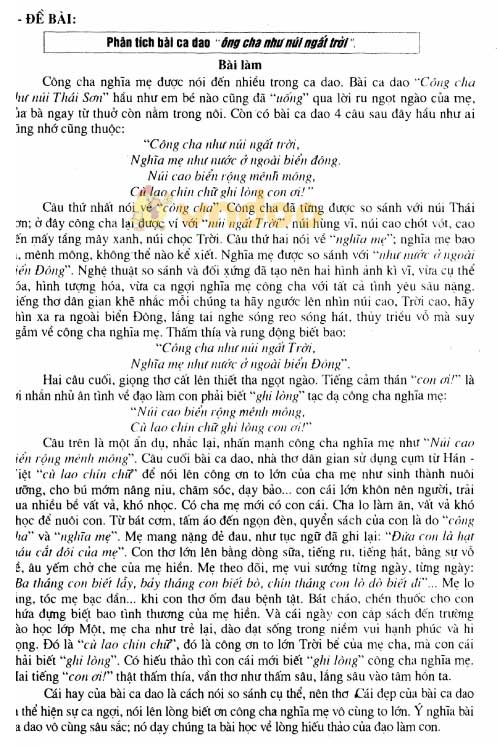 162 Đề và bài làm văn lớp 7 chọn lọc