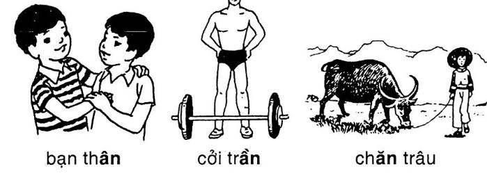Giải vở bài tập Tiếng Việt 1 bài 45: ân ă - ăn