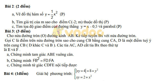 Đề thi giữa học kì 2 lớp 9 môn Toán năm học 2018 - 2019