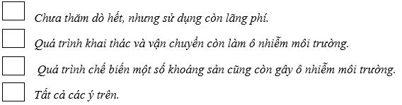 Tập bản đồ Địa Lý lớp 8 bài 26: Đặc điểm tài nguyên khoáng sản Việt Nam