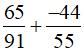 Bài tập Toán lớp 6: Phép cộng phân số