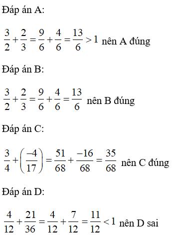 Bài tập Toán lớp 6: Phép cộng phân số