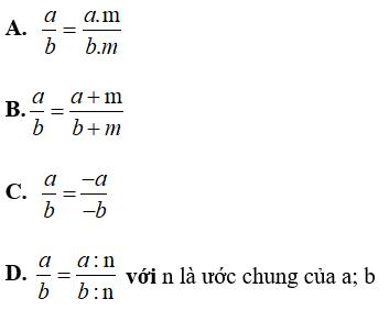 Bài tập Toán lớp 6: Tính chất cơ bản của phân số