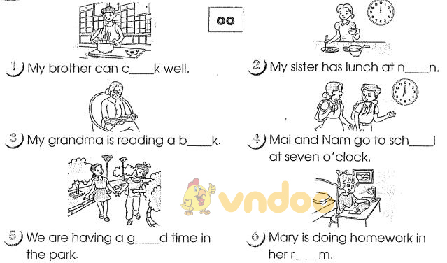 Bài tập cuối tuần môn Tiếng Anh lớp 4 - Tuần 19