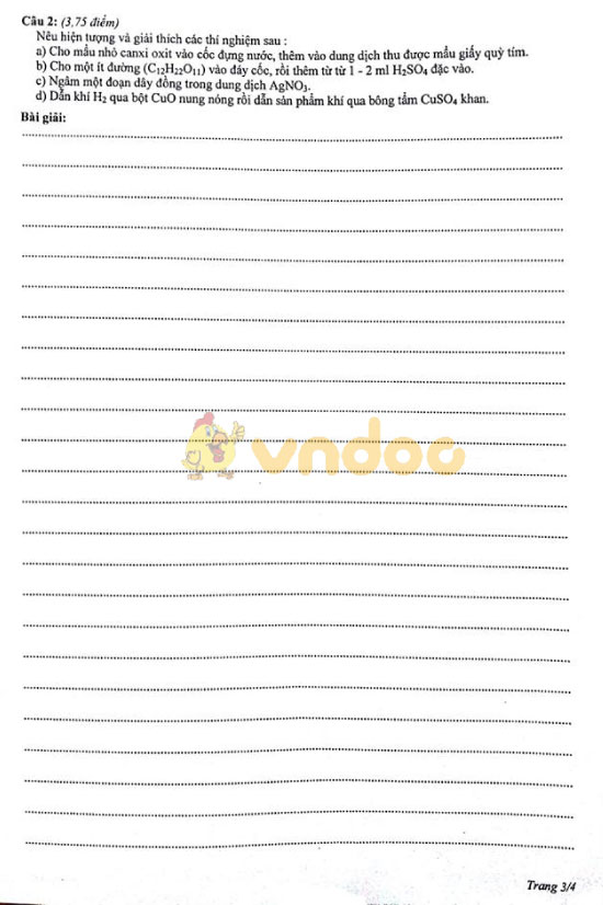 Đề thi chọn học sinh giỏi cấp thành phố lớp 9 các môn Khoa học tự nhiên Sở GD&ĐT Hà Nội năm học 2018 - 2019