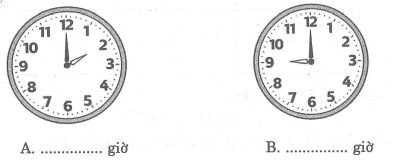 Đề ôn tập Toán học kì II lớp 1