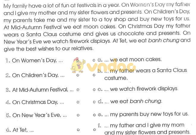 Bài tập cuối tuần môn Tiếng Anh lớp 4 - Tuần 25