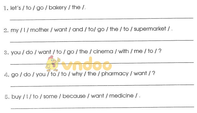 Bài tập tiếng Anh lớp 4 Unit 16: Let's go to the bookshop có đáp án