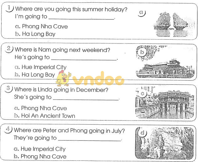 Bài tập tiếng Anh lớp 4 chương trình mới Unit 20 có đáp án