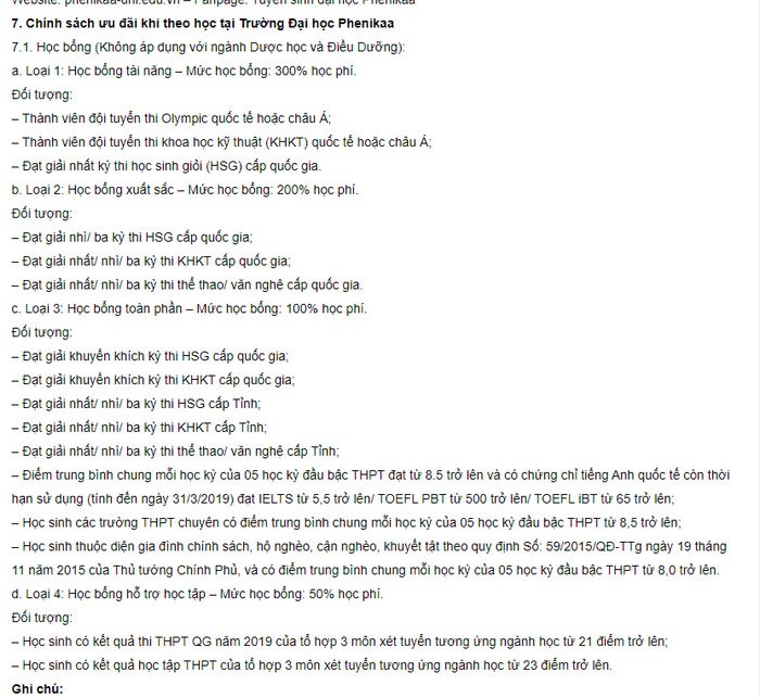 Phương án tuyển sinh của trường Đại học Thành Tây