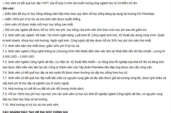 Phương án tuyển sinh của trường Đại học Thành Tây