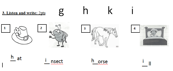 Đề thi học kì 2 lớp 1 môn Tiếng Anh