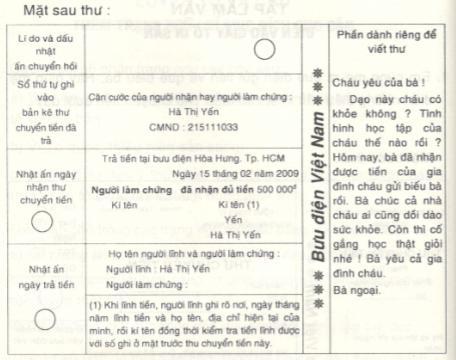 Điền vào giấy tờ in sẵn