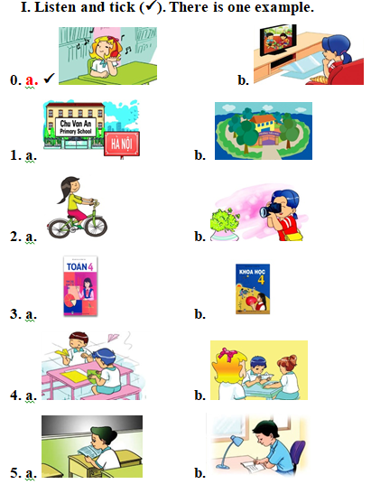 Đề thi học kì 2 lớp 4 môn Tiếng Anh