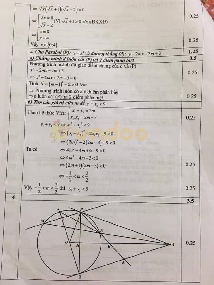 Đề thi KSCL lớp 9 môn Toán trường THCS Cát Linh, Đống Đa năm học 2018 - 2019 (vòng 3)