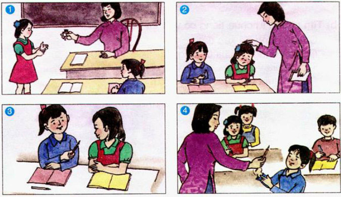 Giải bài tập Kể chuyện lớp 2: Chiếc bút mực câu 1