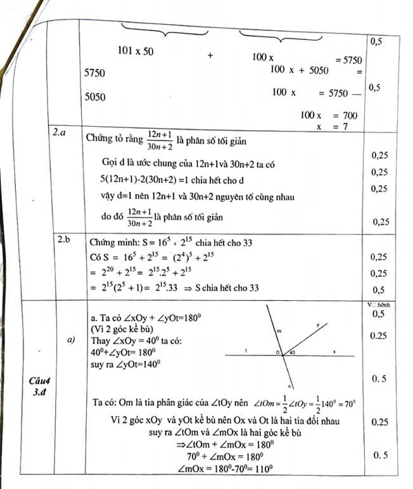 Đề thi HSG Toán lớp 6