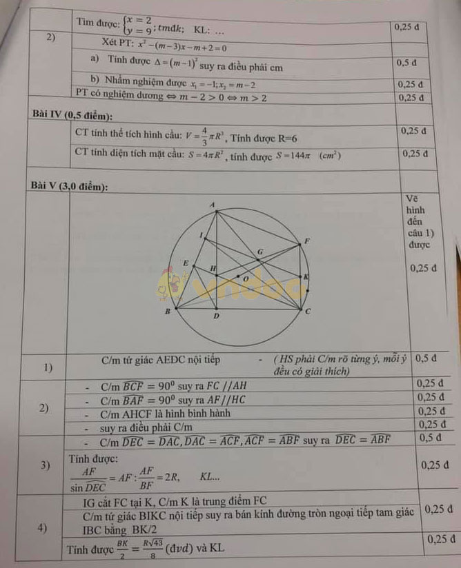 Đề thi KSCL lớp 9 môn Toán Phòng GD&ĐT quận Ba Đình năm học 2018 - 2019