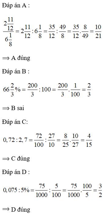 Tìm tỉ số của hai số