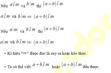  Tính chất chia hết của một tổng