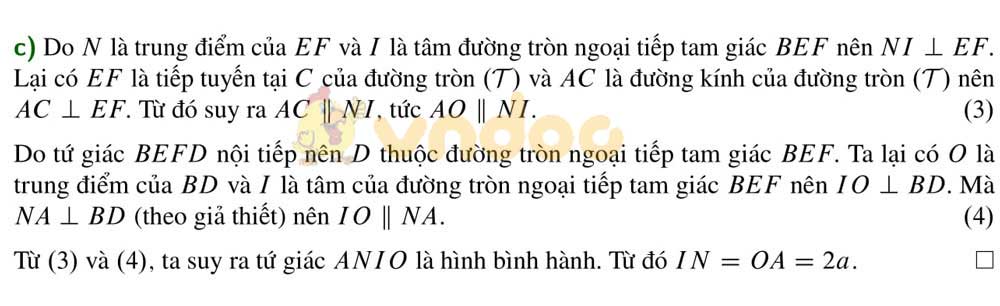Đề thi tuyển sinh vào lớp 10 môn Toán trường Phổ Thông Năng Khiếu, Thành Phố Hồ Chí Minh năm học 2019 - 2020 (không chuyên)