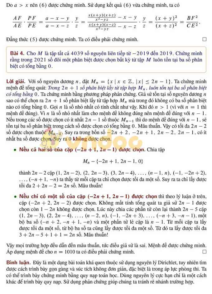 Đáp án đề thi tuyển sinh vào lớp 10 môn Toán Trường THPT Chuyên KHTN, Hà Nội năm học 2019 - 2020 (vòng 2)