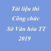 Tài liệu thi công chức Sở văn hóa thể thao 2019 TP Hà Nội