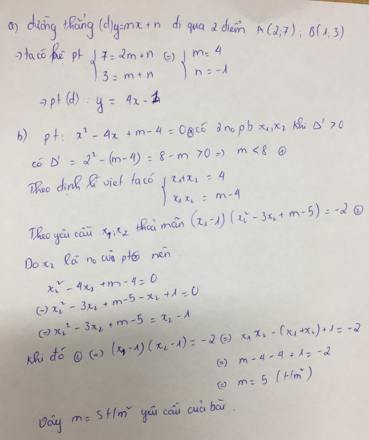 Đáp án đề thi vào lớp 10 môn Toán tỉnh Hà Tĩnh 2019