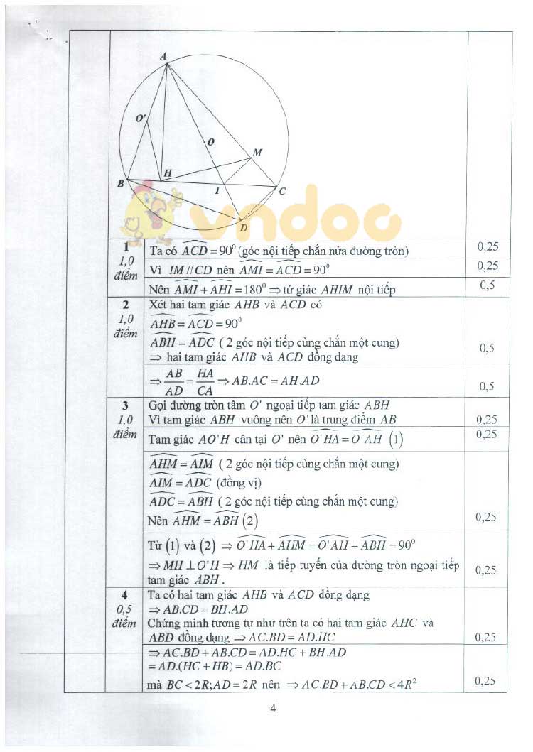Đề thi tuyển sinh vào lớp 10 môn Toán THPT Chuyên Sở GD&ĐT Thái Bình năm học 2019 - 2020 (đề chung)
