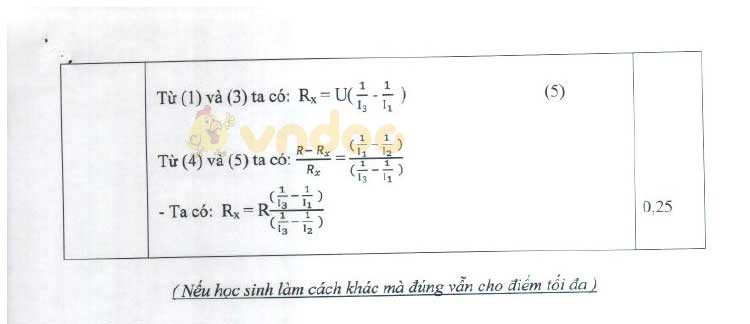 Đề thi tuyển sinh vào lớp 10 môn Vật lý THPT Chuyên Sở GD&ĐT Thái Bình năm học 2019 - 2020 (chuyên Lý)