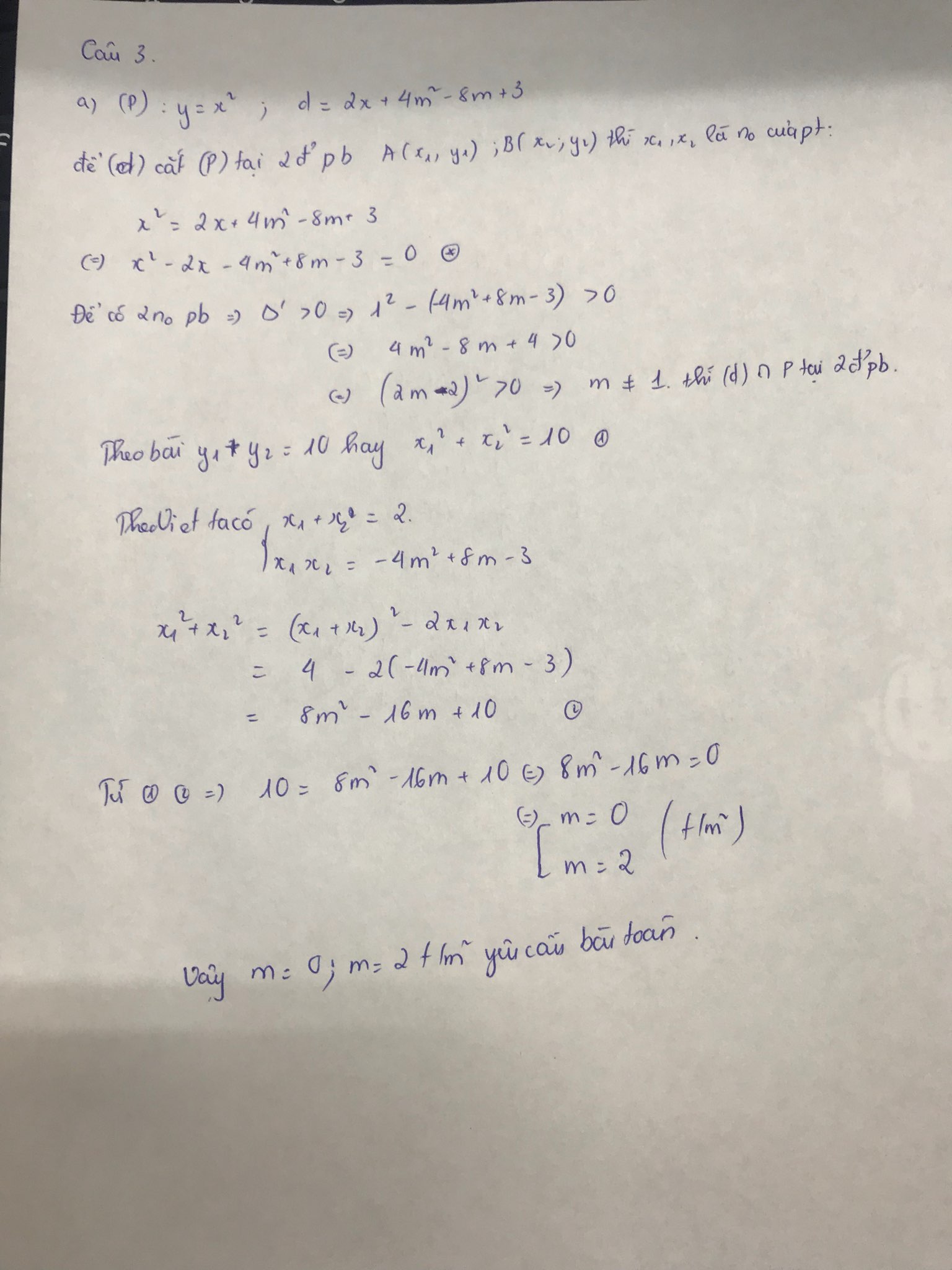 Đáp án đề thi vào lớp 10 môn Toán Thành phố Cần Thơ năm 2019