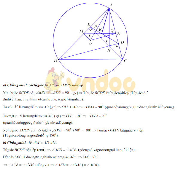 Đáp án đề thi vào lớp 10 môn Toán Thành phố Cần Thơ năm 2019