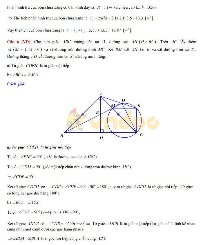 Đáp án đề thi vào lớp 10 môn Toán Tỉnh Bến Tre năm 2019