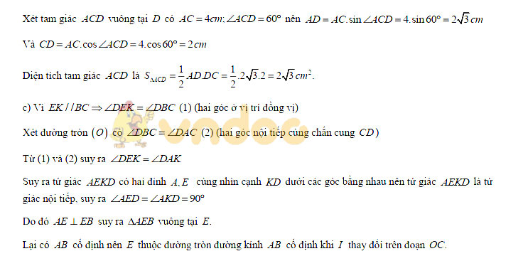 Đáp án đề thi vào lớp 10 môn Toán tỉnh Bắc Giang năm 2019