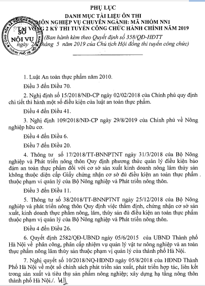 Tài liệu ôn thi công chức 2019