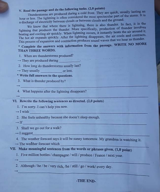 Đề thi vào lớp 10 môn Tiếng Anh