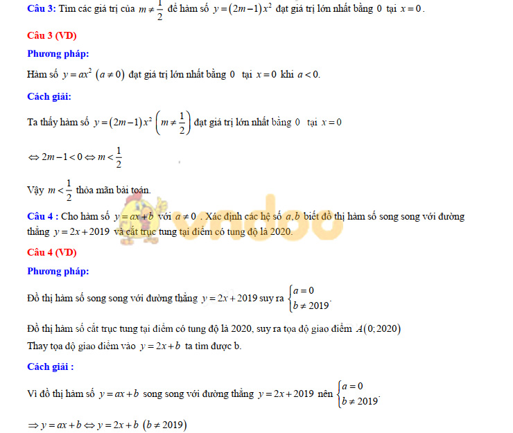 Đáp án đề thi vào lớp 10 môn Toán tỉnh Thái Nguyên năm 2019