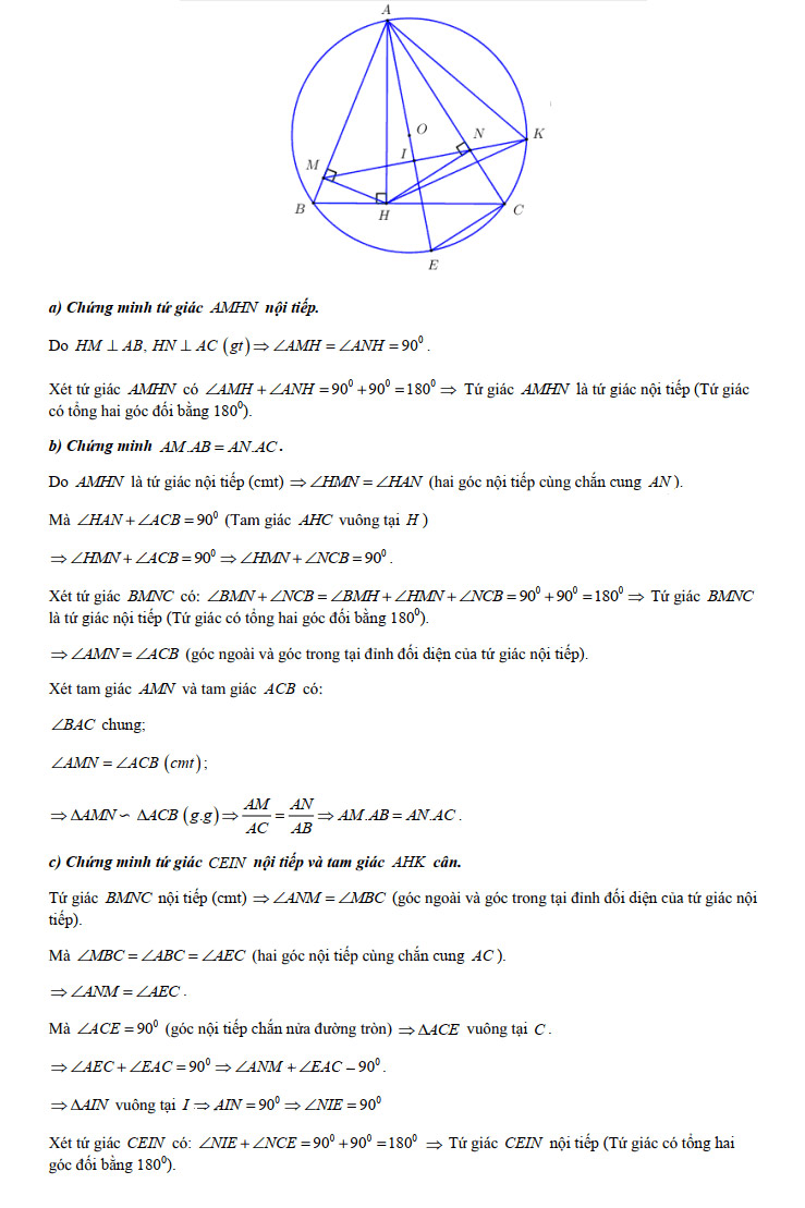 Đáp án đề thi vào lớp 10 môn Toán tỉnh Lạng Sơn năm 2019