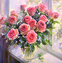 Tranh tô màu hoa cực đẹp