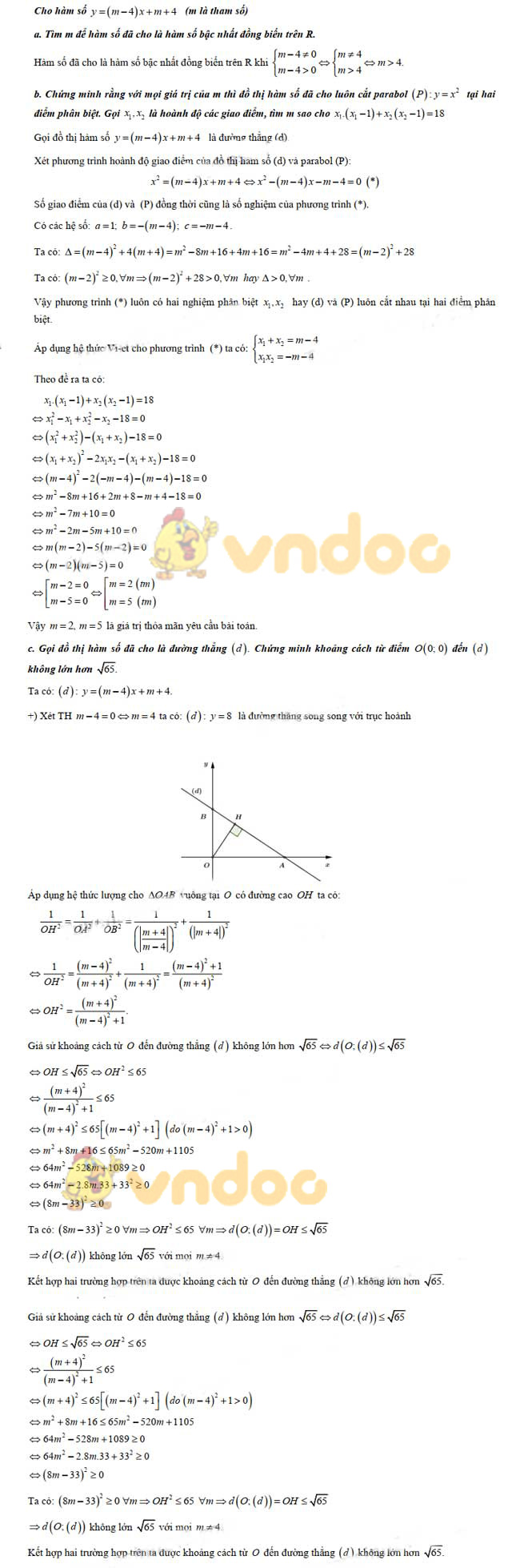 Đáp án đề thi vào lớp 10 môn Toán tỉnh Thái Bình năm 2019