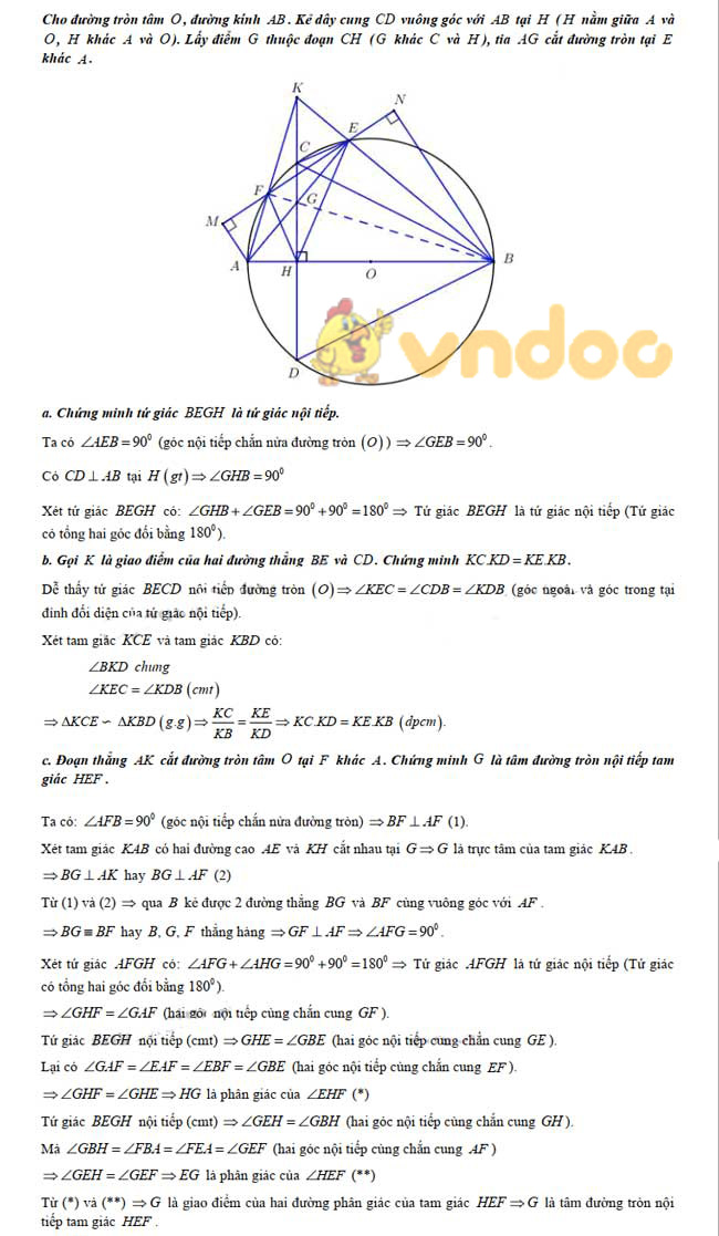 Đáp án đề thi vào lớp 10 môn Toán tỉnh Thái Bình năm 2019