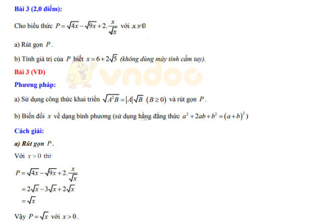 Đáp án đề thi vào lớp 10 môn Toán tỉnh Khánh Hòa năm 2019