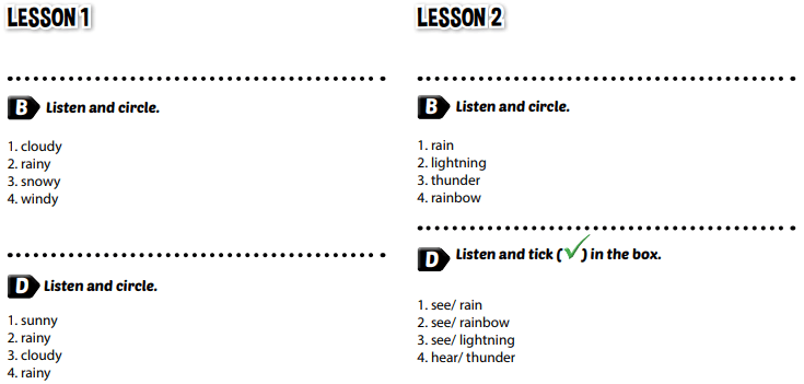 Giải Tiếng Anh 3 i-Learn Smart Start grade 3 Unit 8