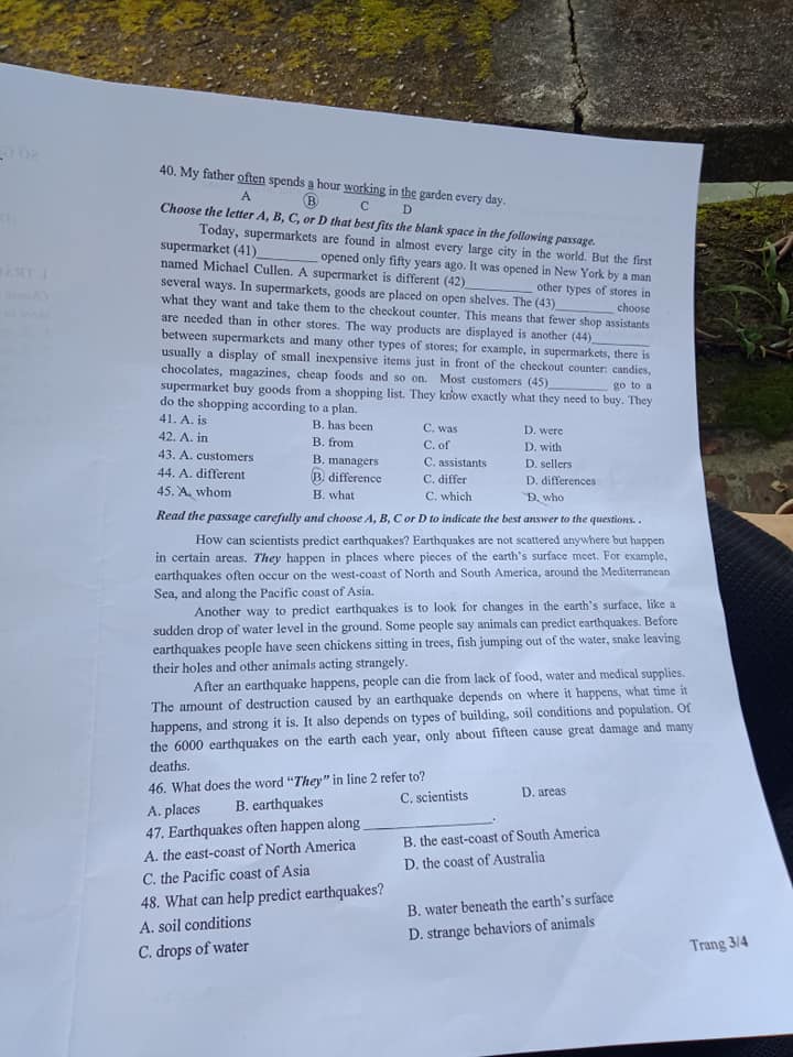 Đề thi vào lớp 10 môn Tiếng Anh