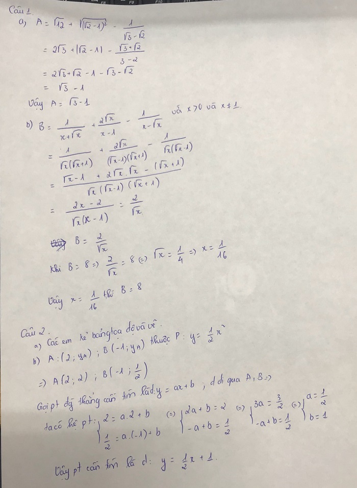 Đề thi vào lớp 10 môn Toán Chuyên 2019 tỉnh Quảng Nam (đề chung)