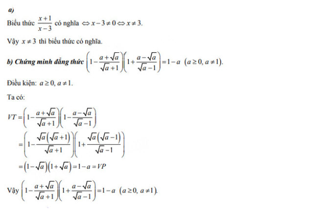 Đáp án đề thi vào lớp 10 môn Toán tỉnh Kon Tum năm 2019
